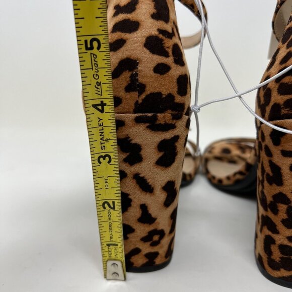 A New Day Ema Leopard Print Ankle Strap Block Heels Pumps - Picture 7 of 8